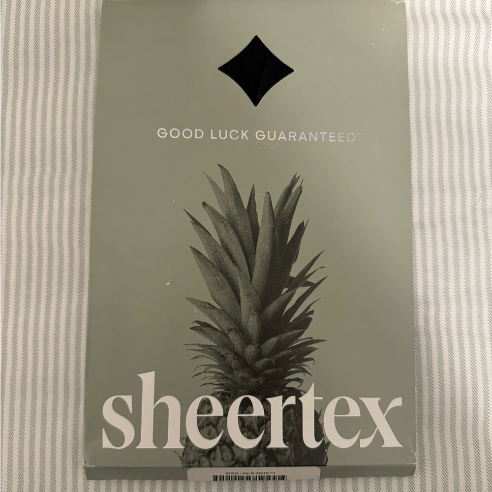 2 Pairs Sheertex Ultra Sheer thigh highs (Black, Size XL).